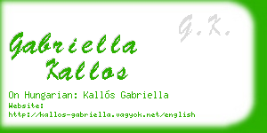 gabriella kallos business card